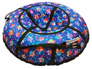 Санки надувные тюбинг RT Совы с птичками, диаметр 118 см. (Snow Show, 6822RT)